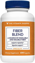 The Vitamin Shoppe Fiber Blend Natural Source Insoluble and (600 Capsules)