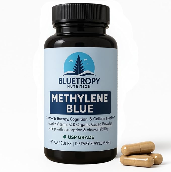Methylene Blue Capsules to Support Brain Function Mental Clarity and Cellular Health | Premium Pharmaceutical Grade | Manufactured in FDA Registered USA Facility | Purity Tested