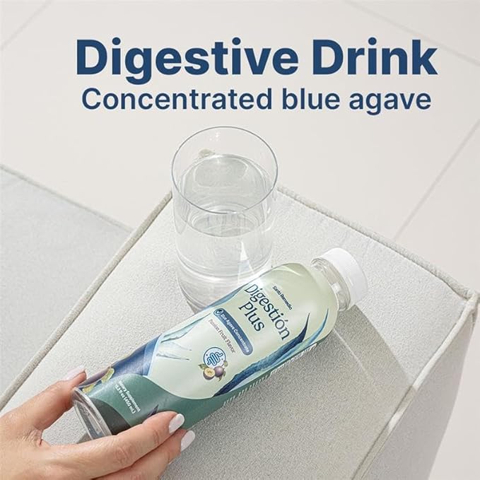 Santo Remedio Digestion Plus Concentrated Blue Agave Drink 30 Servings Passionfruit Flavor Vegan Gluten-Free Non-GMO No Added Sugar (Pack of 2)