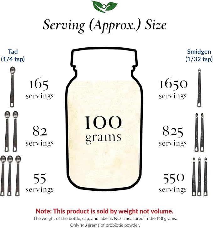 Foods For Gut Lactobacillus Bulgaricus Probiotic Powder 50 Billion cfu's | Made in USA | No Additives | Digestive &amp Immune Support | High Potency | L. Bulgaricus | 100 Gram (3.52 Oz)