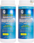 NaturesPlus KalmAssure Magnesium Powder - 0.8 lb Pack of 2 - Unflavored - Supports Nerve and Muscle Relaxation - Non-GMO Gluten Free Vegan - 120 Servings