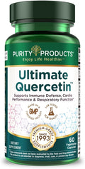 Purity Products Ultimate Quercetin 20x More Absorbable Than Ordinary Quercetin - Quercefit Phytosome Zinc Vitamin C &amp More - Supports Immune Lung Function &amp More - 60 Veg Capsules