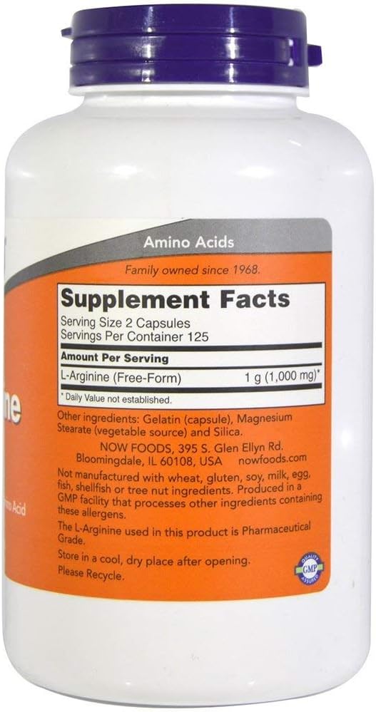 Now Foods L-Arginine (500mg) - 250 ct (Pack of 2)