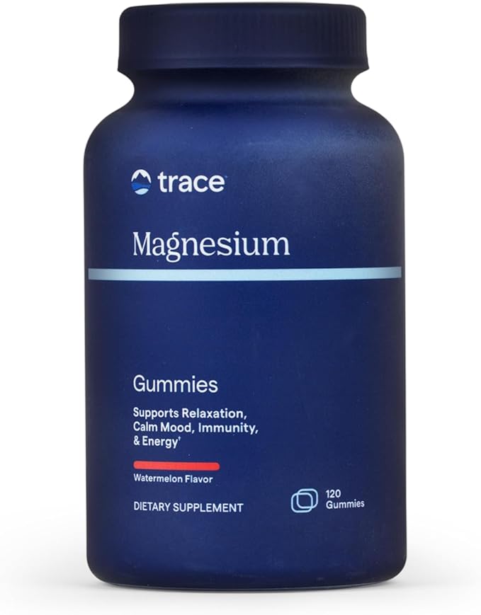 Trace Minerals Magnesium Gummies - Supports a Calm Mindset - Magnesium Chewables for Kids &amp Adults - Bone Digestion Heart Health &amp Immune Support - Watermelon Flavor - 120 Count (120 Serving