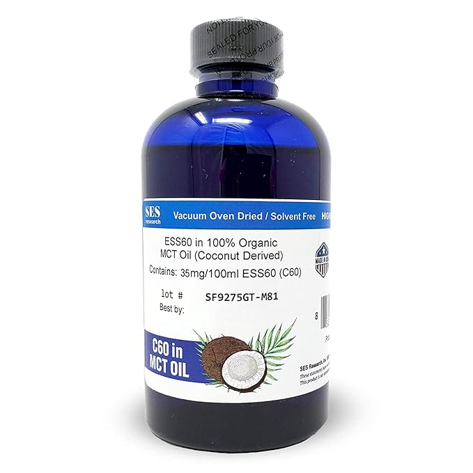 SES Research Combo of C60 - Super Antioxidant Olive Oil and 100% Organic Coconut Derived MCT Oil - 150ml