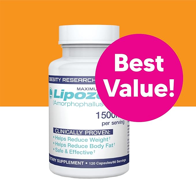 Lipozene MEGA Bottle - 120 Capsules Making it Our Largest Size Available - Appetite Suppressant