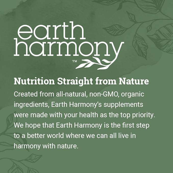 Earth Harmony Calcium D-Glucarate 1200mg - Advanced Detoxification Support &amp Double The Strength of Calcium D Glucarate 500mg - 120 Capsules (2-Month Supply)