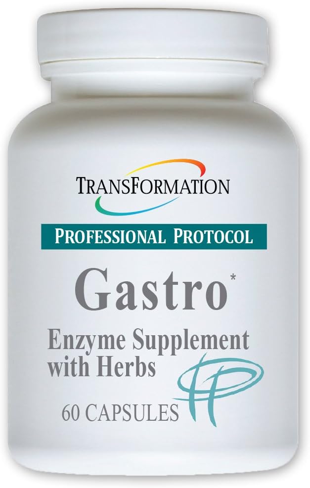 TRANSFORMATION THE GENESIS OF GOOD HEALTH - Gastro Enzyme Supplement with Herbal Blend &amp Vitamin E Alleviate Gastrointestinal Discomfort Digestive Function Support for Relief of Heartburn 60