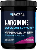 L-Arginine Powder - Nitric Oxide Supplement for Men and Women with L-Citrulline and Beet Root - Pre and Post Workout Support for Endurance and Recovery - Mixed Berry Flavor 1 Month Supply (30 Scoops)