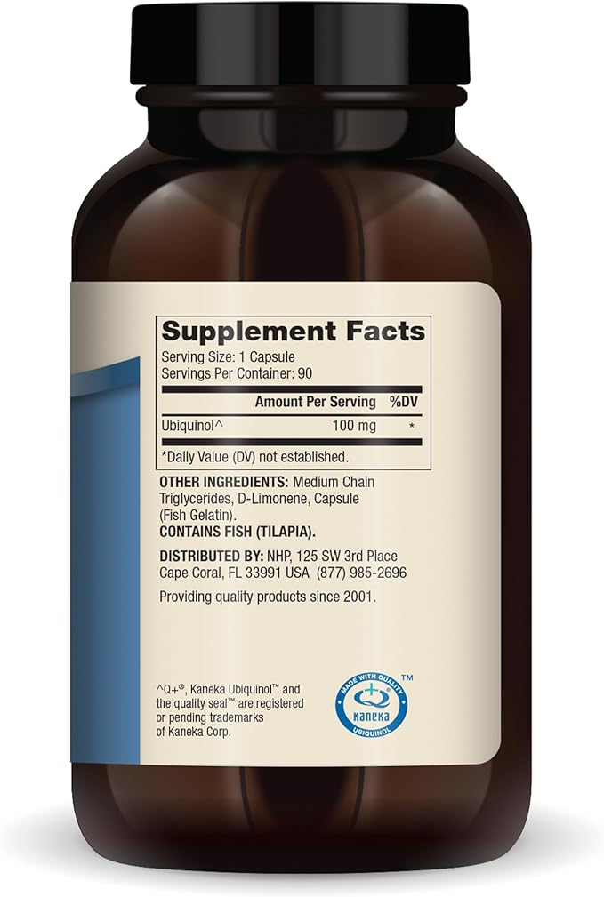 Dr. Mercola Ubiquinol - Supports Energy Cellular Health &amp Heart Health - 100 mg Ubiquinol - High-Absorption Formula - Non-GMO Gluten-Free &amp Soy-Free - 90 Capsules (90 Servings)