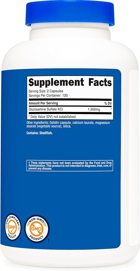 Nutricost Glucosamine Sulfate 1500mg 240 Capsules - 750mg Per Capsule Gluten Free Non-GMO (Pack of 2)