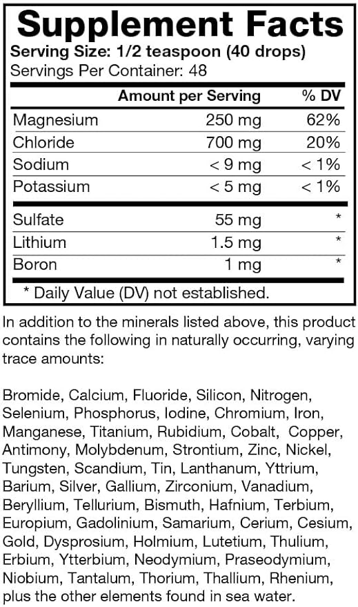 Liquid Ionic Trace Minerals 4 Fl Oz (Pack of 2) - Concentrated Full-Spectrum Minerals -Naturally Low Sodium Superior Absorption &amp Bioavailability