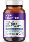 New Chapter Men’s Multivitamin 55+ Extra B6 &amp B12 D3 Astaxanthin Vitamin C &amp Zinc Immune Heart Cellular Energy and Brain Health Gentle on The Stomach One Daily Non-GMO 48 Tablets