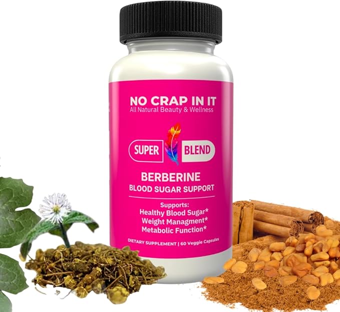 No Crap In It Berberine Supplement with Ceylon Cinnamon &amp Fenugreek – Metabolic Support Appetite Control &amp Healthy Weight Management Capsules – Made in USA