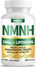 NMNH Supplement 1000mg - Nicotinamide Mononucleotide Alternative Boost NAD+ with Liposomal Resveratrol &amp Nicotinamide Riboside NR for Healthy Cellular Aging Energy 120 Vegan Non-GMO Capsules