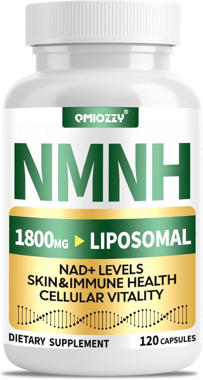 NMNH Supplement 1000mg - Nicotinamide Mononucleotide Alternative Boost NAD+ with Liposomal Resveratrol &amp Nicotinamide Riboside NR for Healthy Cellular Aging Energy 120 Vegan Non-GMO Capsules