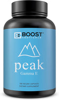 BoostCeuticals Gamma E 90mg Mixed Tocopherols - Inflammation Support Heart Health Nitrogen Free Radical Protection Prostate Health Omega 3 Synergy Non-GMO 180 Vegan Capsules