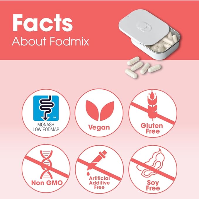 Intoleran Fodmix (Quatrase) Digestive Enzymes - 36 Capsules | Highly Dosed Supplement for FODMAP Intolerance | Helps Digest Lactose and Complex Carbohydrates | Pure &amp Vegan | Low FODMAP