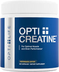 Opti + Creatine Monohydrate Capsules | Support Muscle Recovery Energy and Healthy Stamina* | Daily Creatine Supplement | 180 Capsules/60 Servings