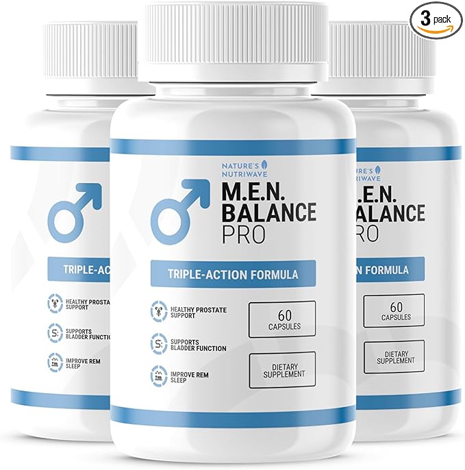 Men Balance Pro – Plant-Based Men’s Formula – Natural Capsules with Vitamins Minerals &amp Botanical Extracts – Made in USA Non-GMO VegetarianGMP-Certified – 60 Capsules  3 Month Supply