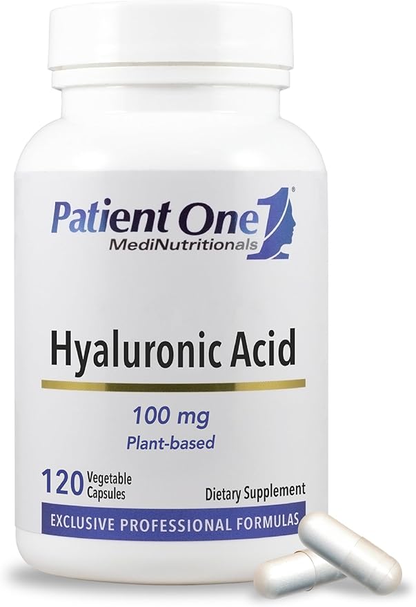 Patient One Hyaluronic Acid 100mg | Supplement to Support Hydrated Youthful Skin and Joint Health* | 120 Capsules