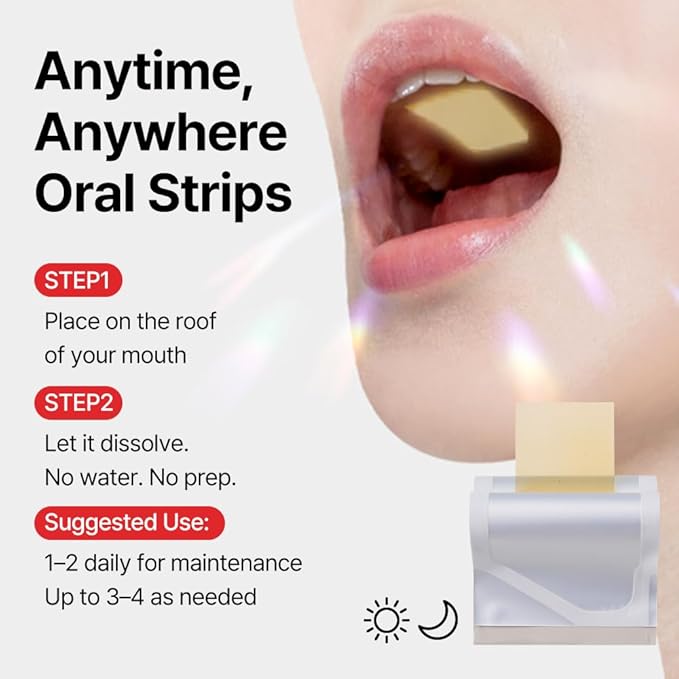 ESTHER FORMULA Ceramide Strips (15 ct) Fast-Absorbing Oral Beauty Film with Phytoceramides &amp Hyaluronic Acid for Hydration Barrier Support &amp Elasticity - Ceramides Supplement