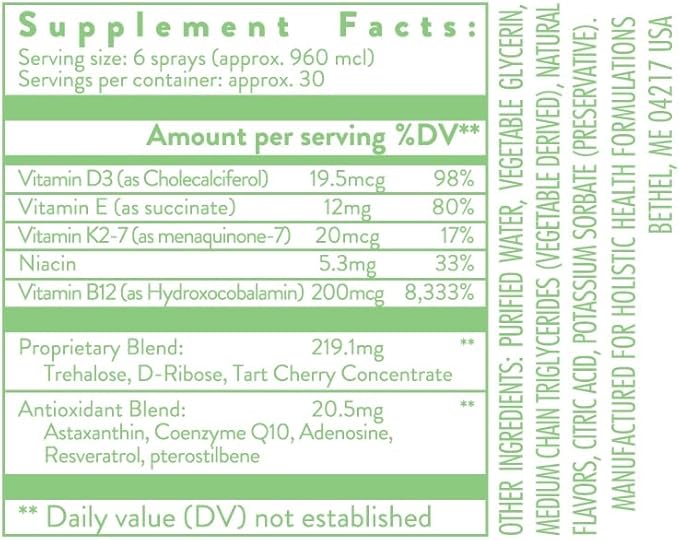Holistic Health Resveratrol™ Antioxidant &amp Glutamate Balance Spray 29ML (.97 FL oz)