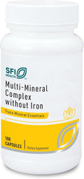 Klaire Labs SFI Health Multi-Mineral Complex Without Iron - Broad Spectrum &amp Hypoallergenic Essential Trace Mineral Blend with Copper &amp Zinc Iron-Free (100 Capsules)