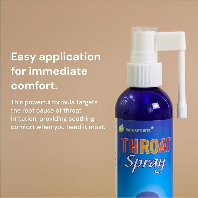 Nature's Rite Colloidal Silver Spray - Throat Spray - Natural Throat Relief with Soothing Formula for Quick Results - 4 oz with Easy-to-Use Mist Nozzle