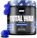 REDCON1 Total War Pre Workout Blue Raspberry - Beta Alanine + Citrulline Malate Keto Friendly Preworkout for Men &amp Women with 320mg of Caffeine - Fast Acting (30 Servings)