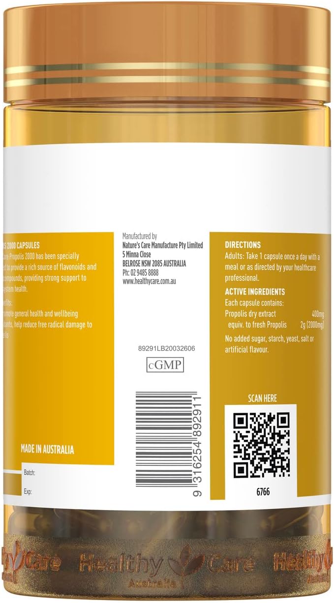 Healthy Care Parallel Import Propolis 2000 200Capsules