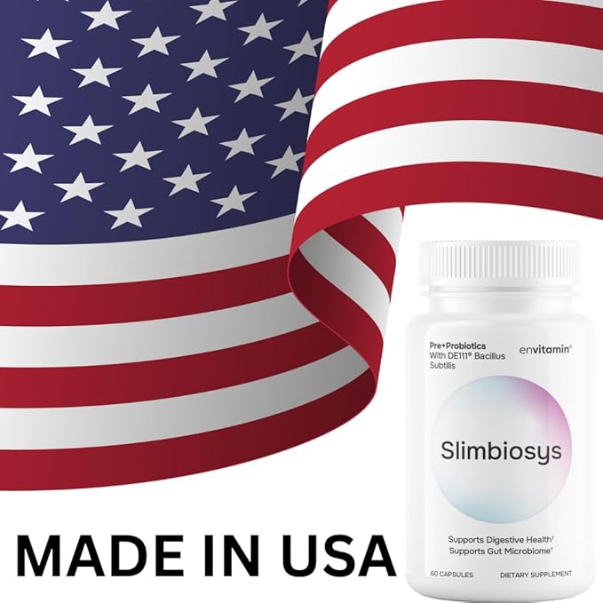 envitamin Slimbiosys Ultra Probiotic Capsule - Pre &amp Probiotics for Women &amp Men - Support Your Microbiome (2 Pack Slimbiosys)