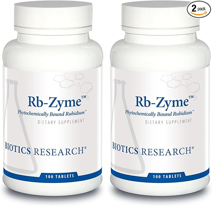 Biotics Research Rb Zyme Whole Food Rubidium Source Ultra Trace Mineral Glandular Health. 100 Tablets (Pack of 2)