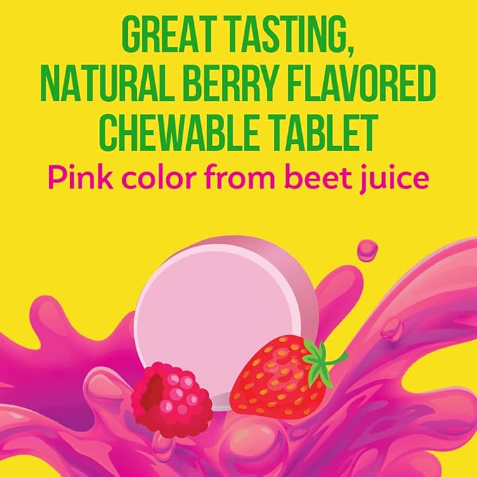 Culturelle Kids Chewable Daily Probiotic for Kids Ages 3+ No.1 Pediatrician-Recommended Brand Natural Berry Daily Probiotics for Digestive Health Oral Care &amp Immune Support 2 Month Supply