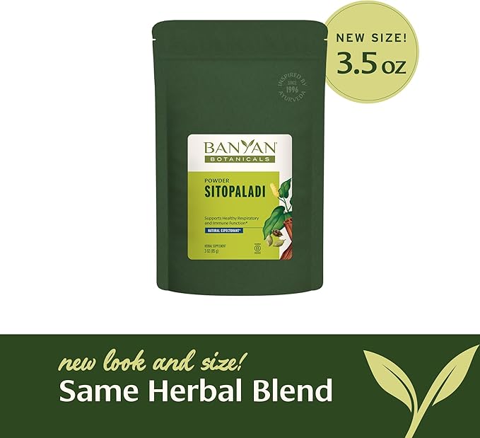 Banyan Botanicals Sitopaladi Powder – Organic Immune Support Supplement – Ayurvedic Formula for Healthy Lungs and Respiration* – 3 oz. – Sustainably Sourced Non-GMO Vegan