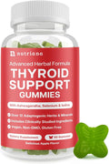 Thyroid Support Gummies - Selenium Supplement &amp Iodine Supplements for Thyroid Support - Energy Booster for Women and Men - Hypothyroidism Supplements with Metabolism Support