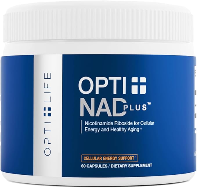 Opti + NAD Plus Capsules | NAD+ Supplement with Nicotinamide Riboside Chloride | Support Energy Healthy Aging Metabolism &amp Vitality* | 60 Capsules/30 Servings
