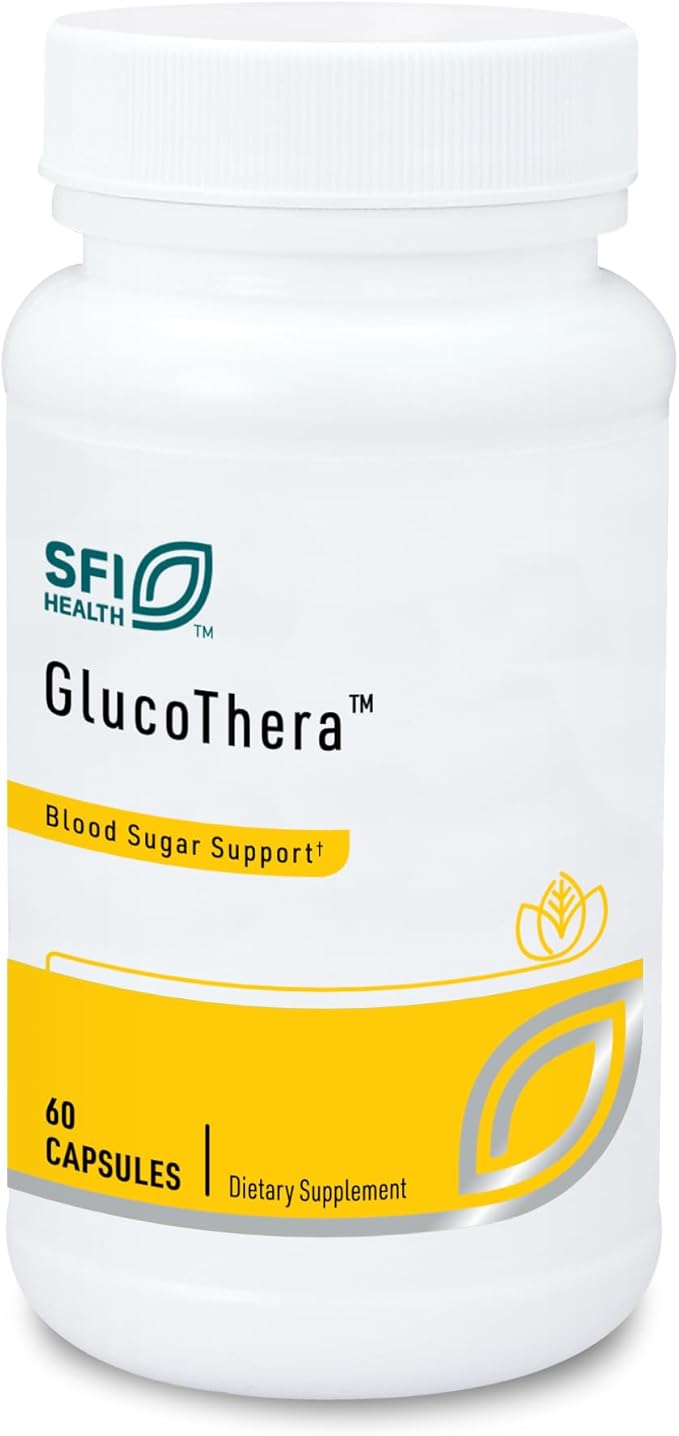 Klaire Labs SFI Health GlucoThera - Hypoallergenic Chromium Complex with Alpha-Lipoic Acid Banaba Extract &amp Vanadium (60 Capsules)