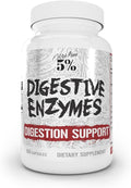 5% Nutrition Rich Piana Digestive Enzymes w/Vitamin B Complex | Enzymes for Protein Carb Fat Fiber &amp Lactose Breakdown | Betaine Bromelain Papain (Papaya) Lipase Lactase 60 Veg Caps (30 Sv