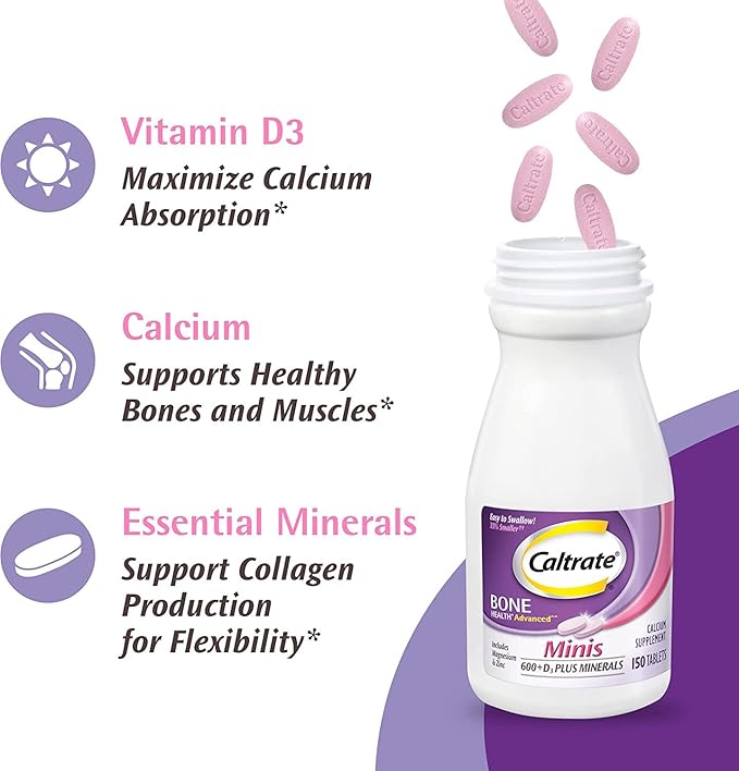Caltrate Minis + Minerals Size 150ct Caltrate Minis + Minerals 150 Count (Pack of 2)