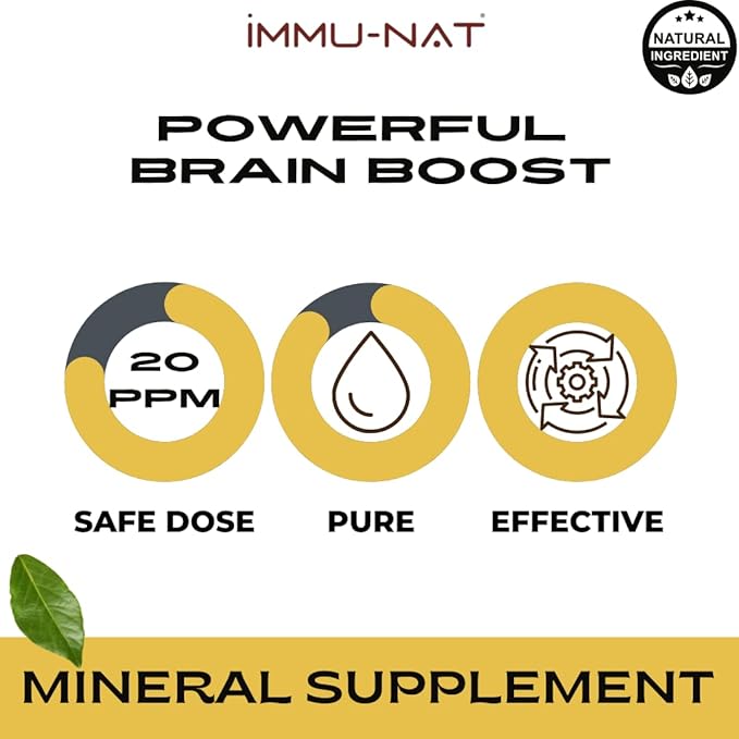 Colloidal Gold Water 24K Pure Liquid 20PPM (8.5oz) Mineral Supplement for Enhanced Cognitive Function Focus Creativity Calmness Sleep Aid - Pineal Gland Decalcification