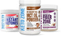 Keto Zone Maintenance Pack | by Divine Health &amp Dr. Colbert | MCT Oil Powder (Hazelnut) | Fiber Zone (Berry) | Instant Ketones (Raspberry) | Supports Energy &amp Gut Health