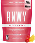 Salty Carbs Electrolyte Drink Mix 30g Dual-Action Carbs + 700mg Sodium Endurance Fuel for Runs Rides and Races Gluten-Free Dairy-Free Non-GMO (30 Servings Raspberry Lemonade)