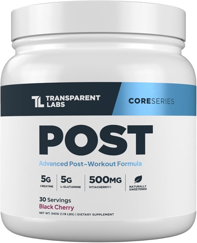 Transparent Labs Post Workout Recovery Muscle Builder (30 Servings Black Cherry) &amp Creatine HMB (30 Servings Unflavored)