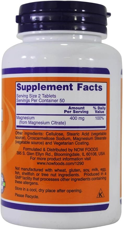 Magnesium Citrate 200mg 100 Tablets (Pack of 2)
