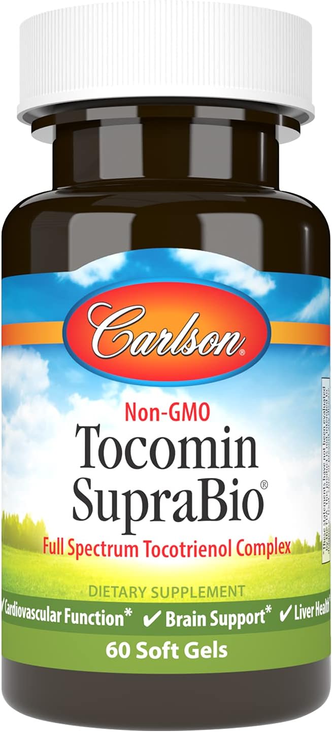 Carlson - Tocomin SupraBio Bio-enhanced Tocotrienol Complex Supports Healthy Brain &amp Cardiovascular System 60 soft gels