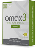 Omax3 Ultra - Pure Omega 3 Fish Oil Pills 1500 MG EPA DHA - Omega3 Fatty Acid Supplements Muscle &amp Joint- Gluten Free Wild Caught Non GMO 30-Day Supply Blister Packed (1 Box)