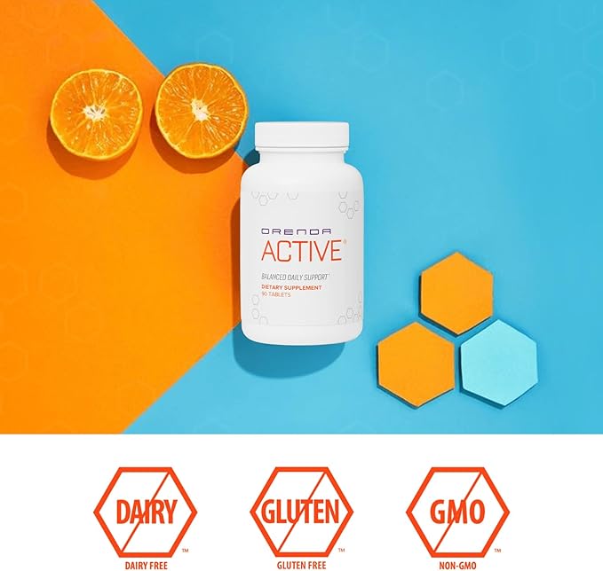 Orenda Active® | All 8 Forms Vitamin E BioFolate® &amp Young &amp Active™ Blend | Energy &amp Immune Support | Men &amp Women | 90 Tablets