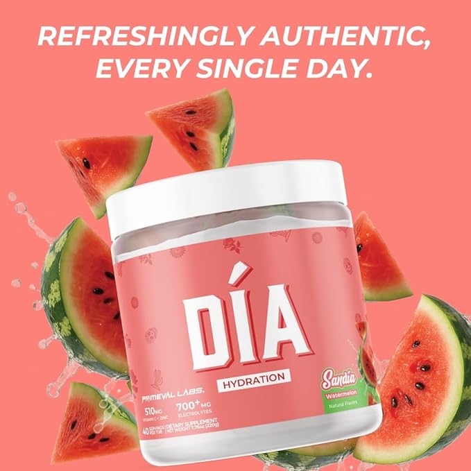 DIA Hydration Electrolyte + Immunity Powdered Drink Mix | Latino Aguas Frescas Flavors | Vitamin C Zinc &amp Taurine | Low Sugar 1 gram per serving | Daily Hydration Drink Mix | 40 Servings | Sandi