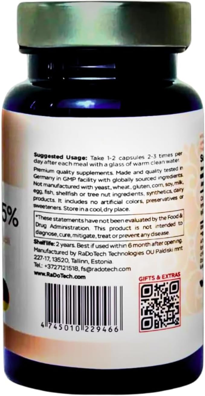 Colostrum IgG≥55% Extra Premium – 500 mg Per Capsule | High-Potency Gut Health Support | Non-GMO &amp Vegan Capsules
